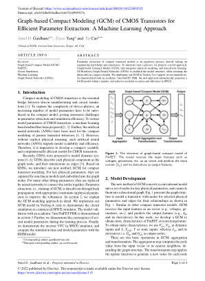 基于图形的 CMOS 晶体管紧凑建模 (GCM)，用于高效参数提取：一种机器学习方法